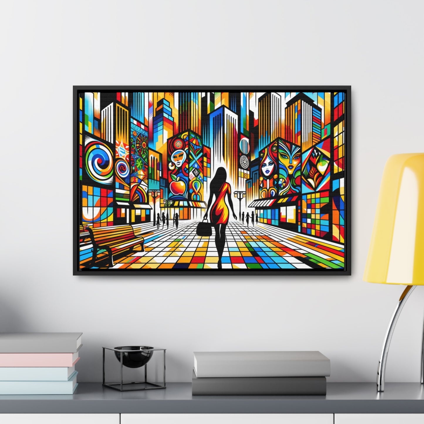 Vivid Metropolis Mosaic - Framed Pop Wall Art - Neodigitalis Artimata