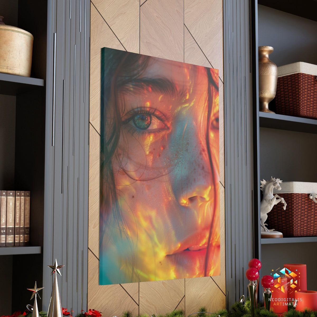 Color Dream Visage - Original Tie-dye Style Portrait Wall Art