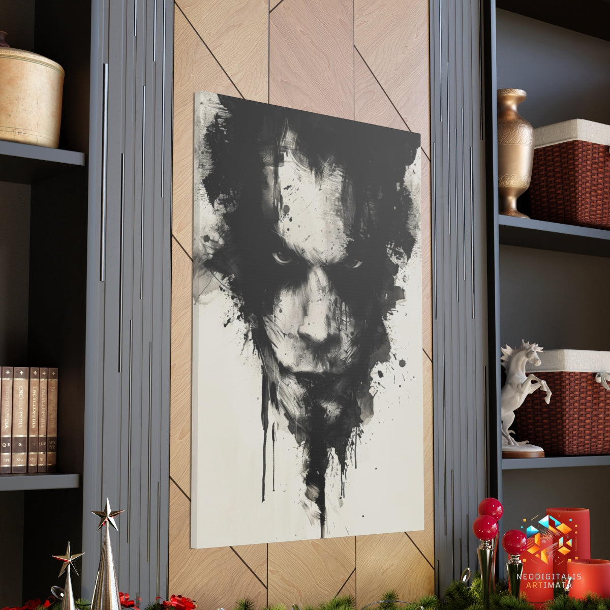 Ink Shadow Echoes - Original Rorschach Ink_blots Style Portrait Wall Art