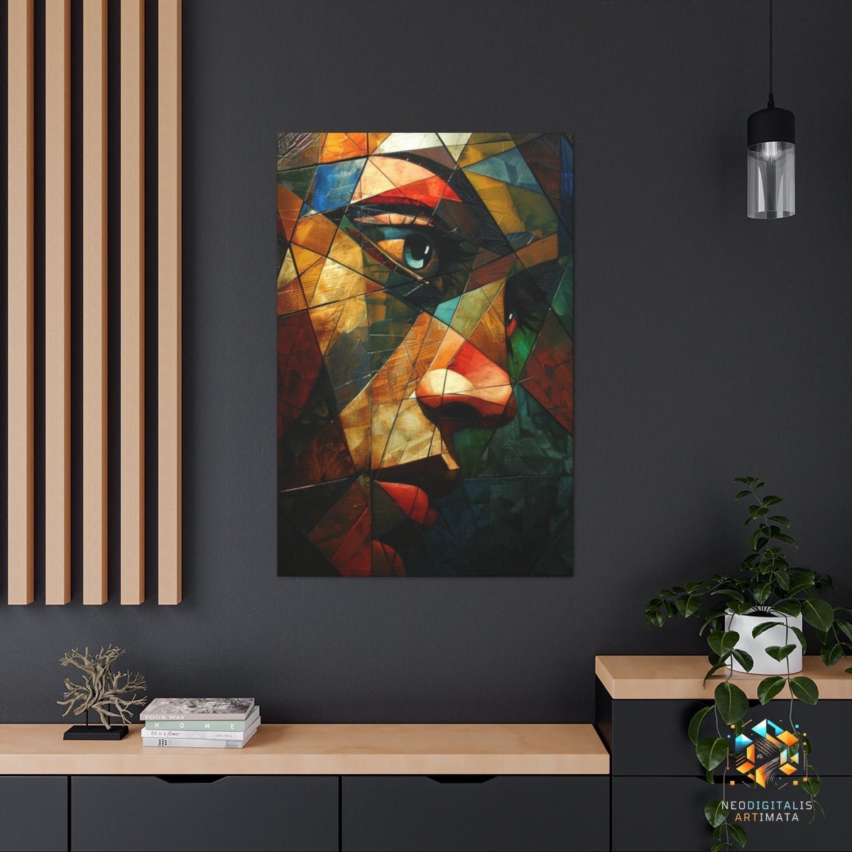 Angular Impressions - Original Cubism Style Portrait Wall Art - NeoDIGITALis ARTimata