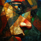 Angular Impressions - Original Cubism Style Portrait Wall Art - NeoDIGITALis ARTimata