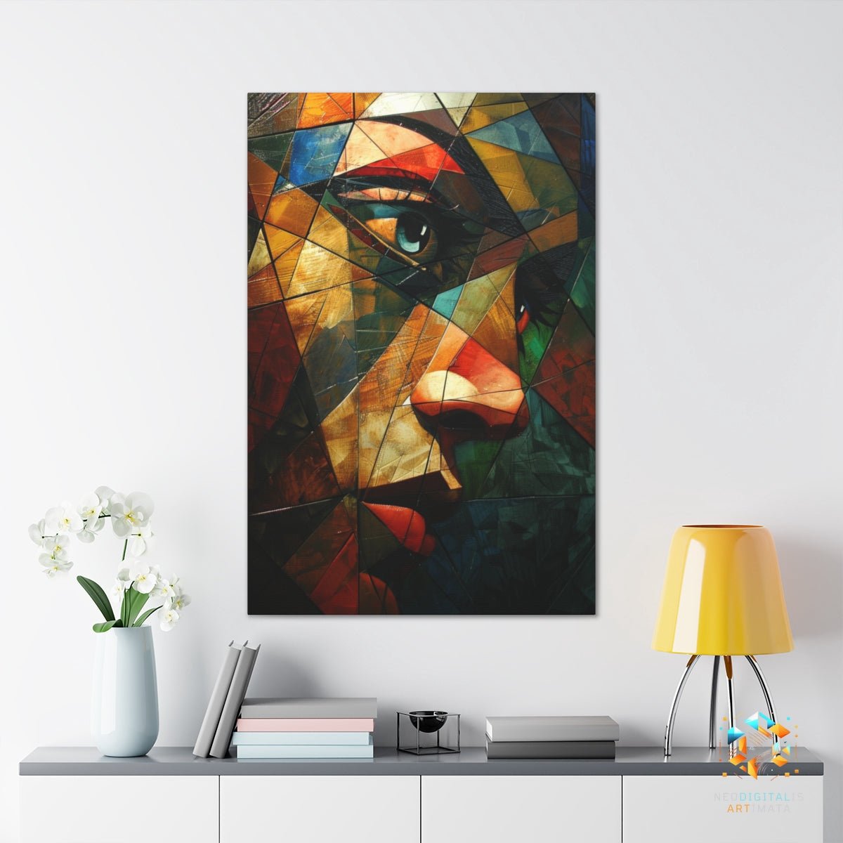 Angular Impressions - Original Cubism Style Portrait Wall Art - NeoDIGITALis ARTimata