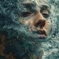 Aqua Dream Drift - Original Surrealism Style Portrait Wall Art - NeoDIGITALis ARTimata