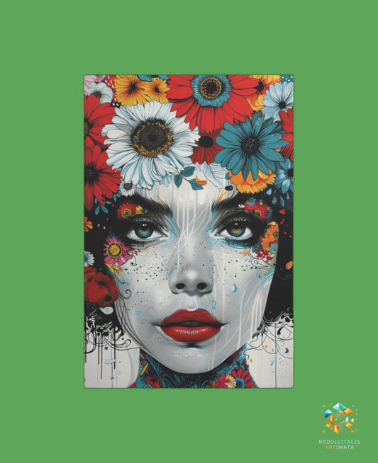 Bloom Dream Visage - Original Pop Surrealism Style Portrait Wall Art - NeoDIGITALis ARTimata