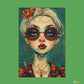 Bohemian Rose Vision - Original Pop Surrealism Style Portrait Wall Art - NeoDIGITALis ARTimata