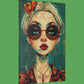 Bohemian Rose Vision - Original Pop Surrealism Style Portrait Wall Art - NeoDIGITALis ARTimata