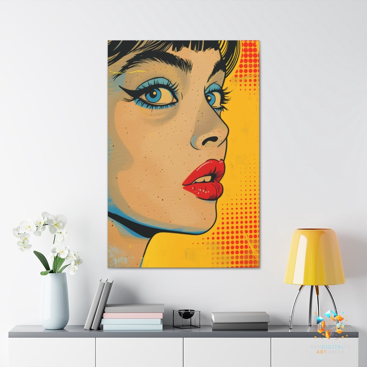 Bold Retro Glam - Original Pop Style Portrait Wall Art - NeoDIGITALis ARTimata