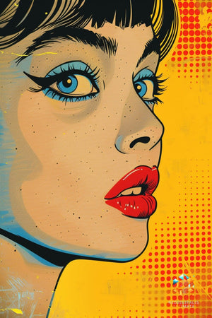 Bold Retro Glam - Original Pop Style Portrait Wall Art