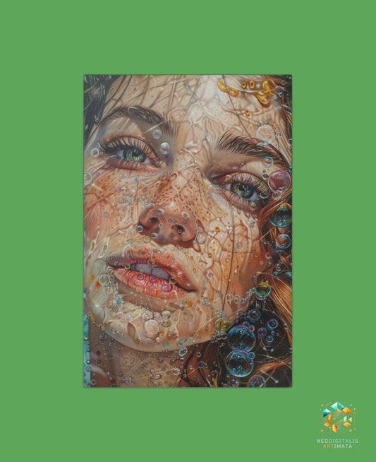 Bubbled Beauty Depths - Original Bubble Wrap Style Portrait Wall Art - NeoDIGITALis ARTimata