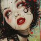 Cherry Dream Gaze - Original Pop Surrealism Style Portrait Wall Art - NeoDIGITALis ARTimata