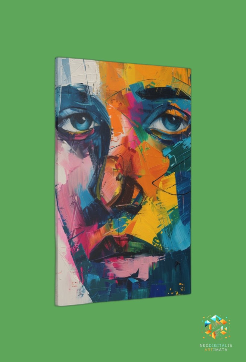 **Chromatic Whispers** - Original Abstract Expressionist Style Portrait Wall Art - NeoDIGITALis ARTimata