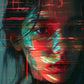 Circuitry Silhouette - Original Glitch Style Portrait Wall Art - NeoDIGITALis ARTimata