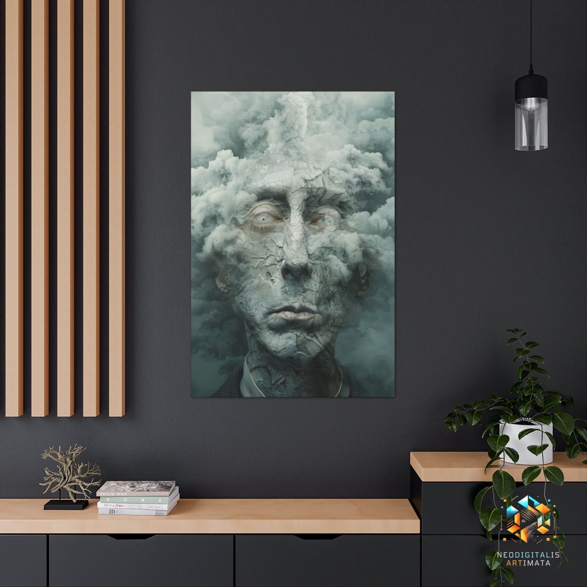 Clouded Reverie - Original Surrealism Style Portrait Wall Art - NeoDIGITALis ARTimata