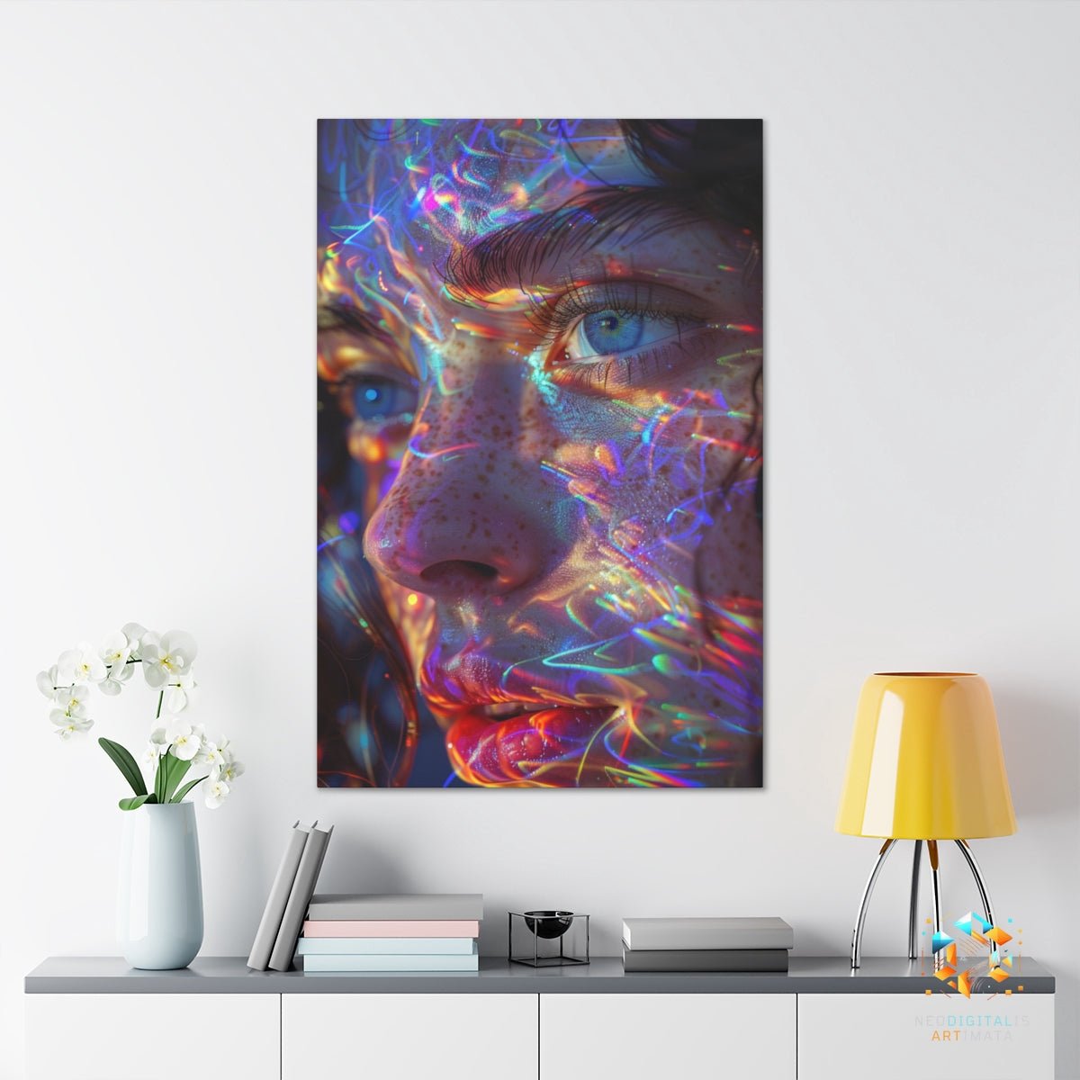 Color Dream Reflections - Original Kaleidoscopic Style Portrait Wall Art - NeoDIGITALis ARTimata