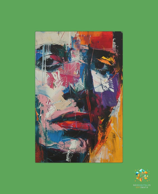 **Colorburst Emotions** - Original Abstract Expressionist Style Portrait Wall Art - NeoDIGITALis ARTimata