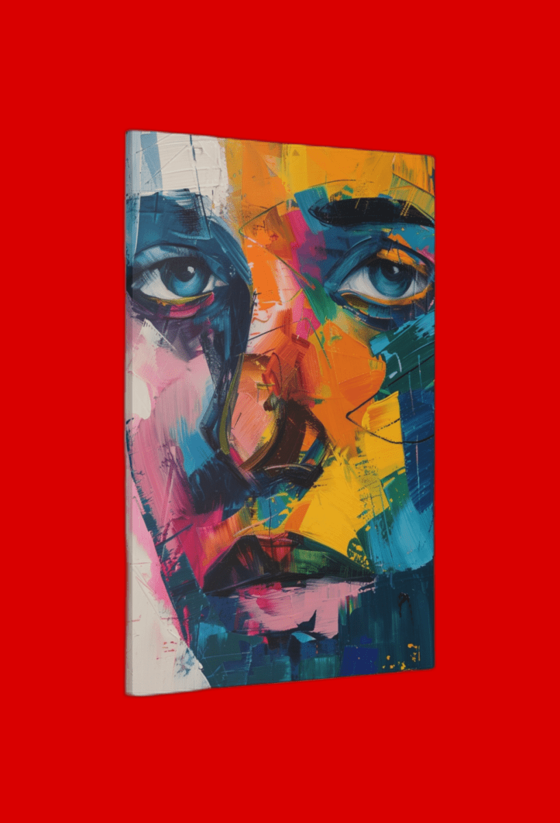 Colorful Gaze Canvas Art - Abstract Expressionist Wall Art Hanging - NeoDIGITALis ARTimata