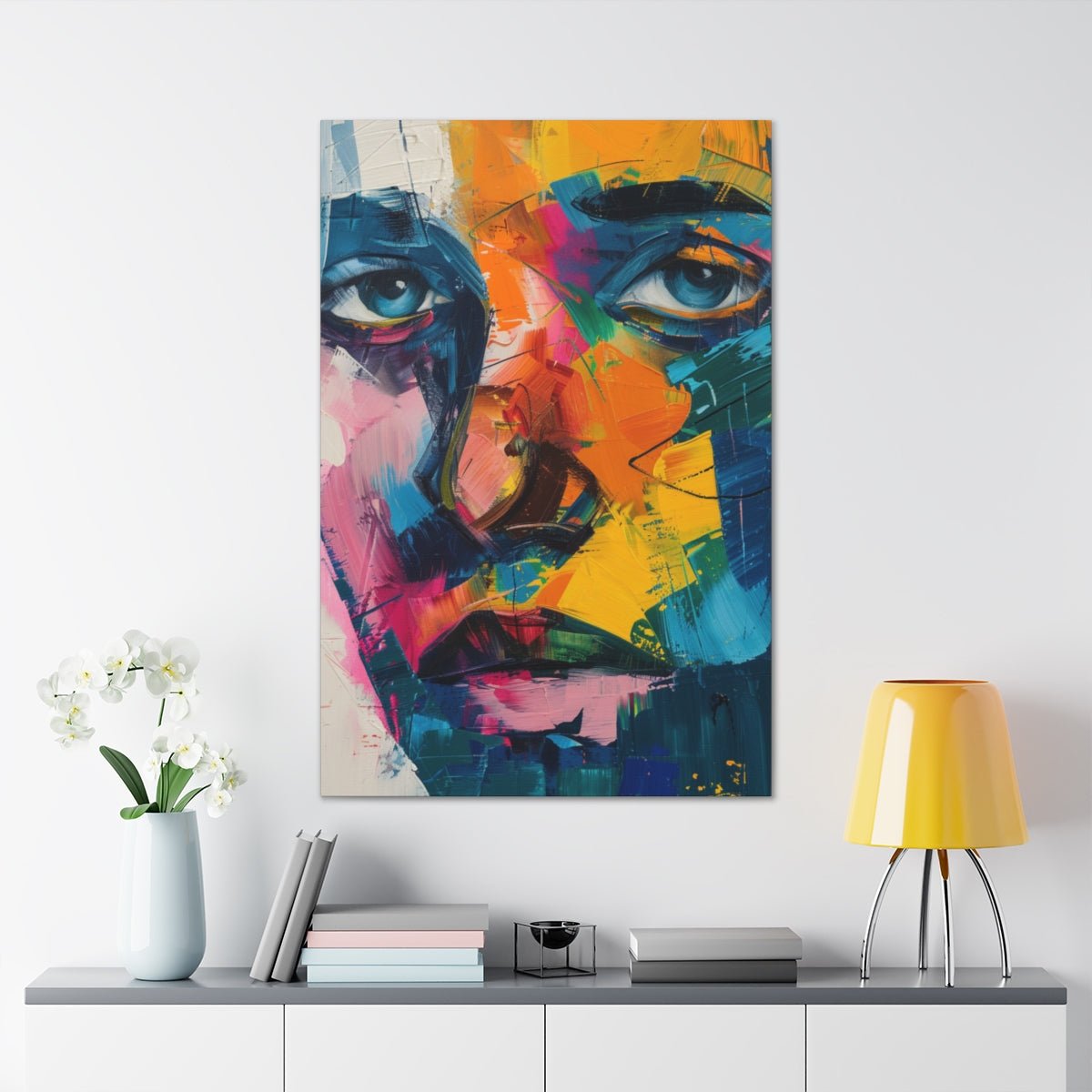 Colorful Gaze Canvas Art - Abstract Expressionist Wall Art Hanging - NeoDIGITALis ARTimata