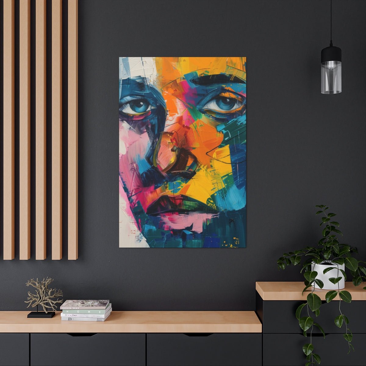 Colorful Gaze Canvas Art - Abstract Expressionist Wall Art Hanging - NeoDIGITALis ARTimata