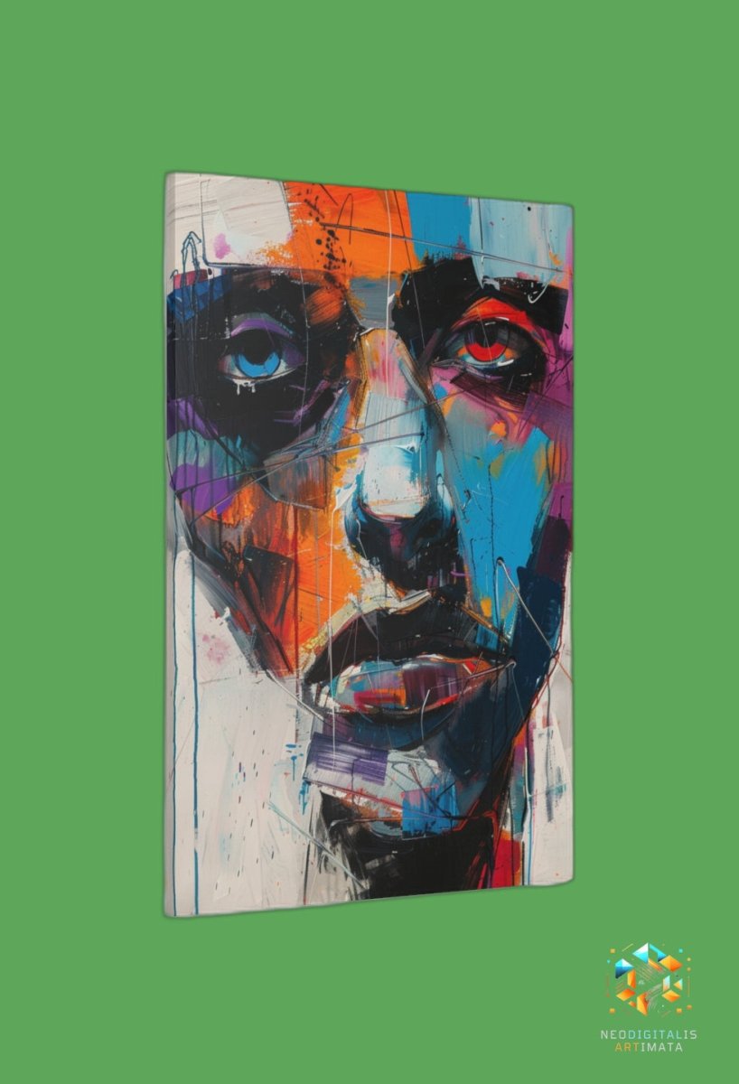 **Colorful Soul Vision** - Original Abstract Expressionist Style Portrait Wall Art - NeoDIGITALis ARTimata