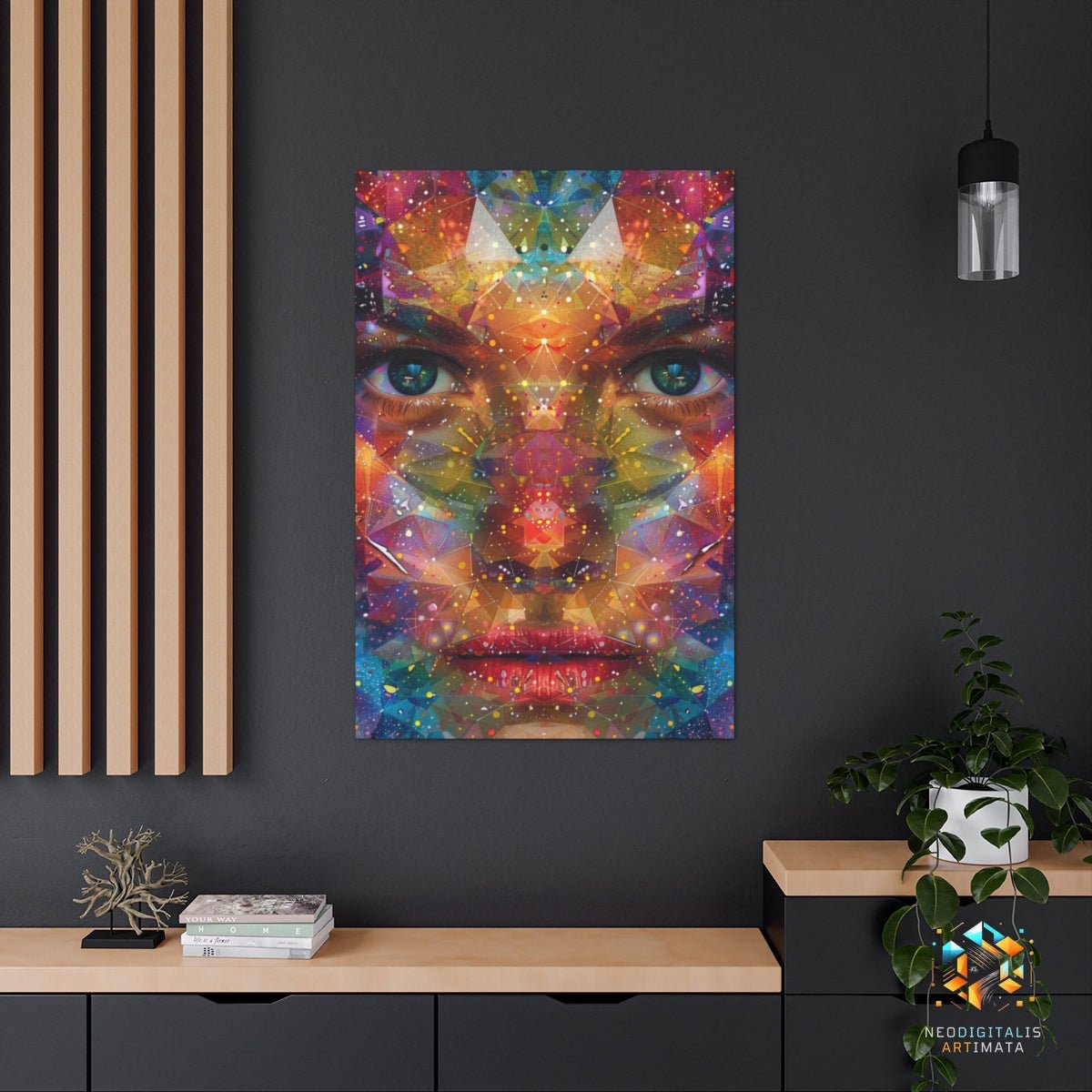 Cosmic Gaze Artwork - Original Kaleidoscopic Style Portrait Wall Art - NeoDIGITALis ARTimata