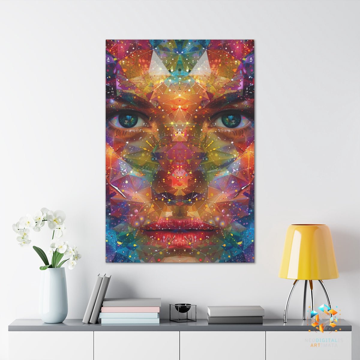 Cosmic Gaze Artwork - Original Kaleidoscopic Style Portrait Wall Art - NeoDIGITALis ARTimata