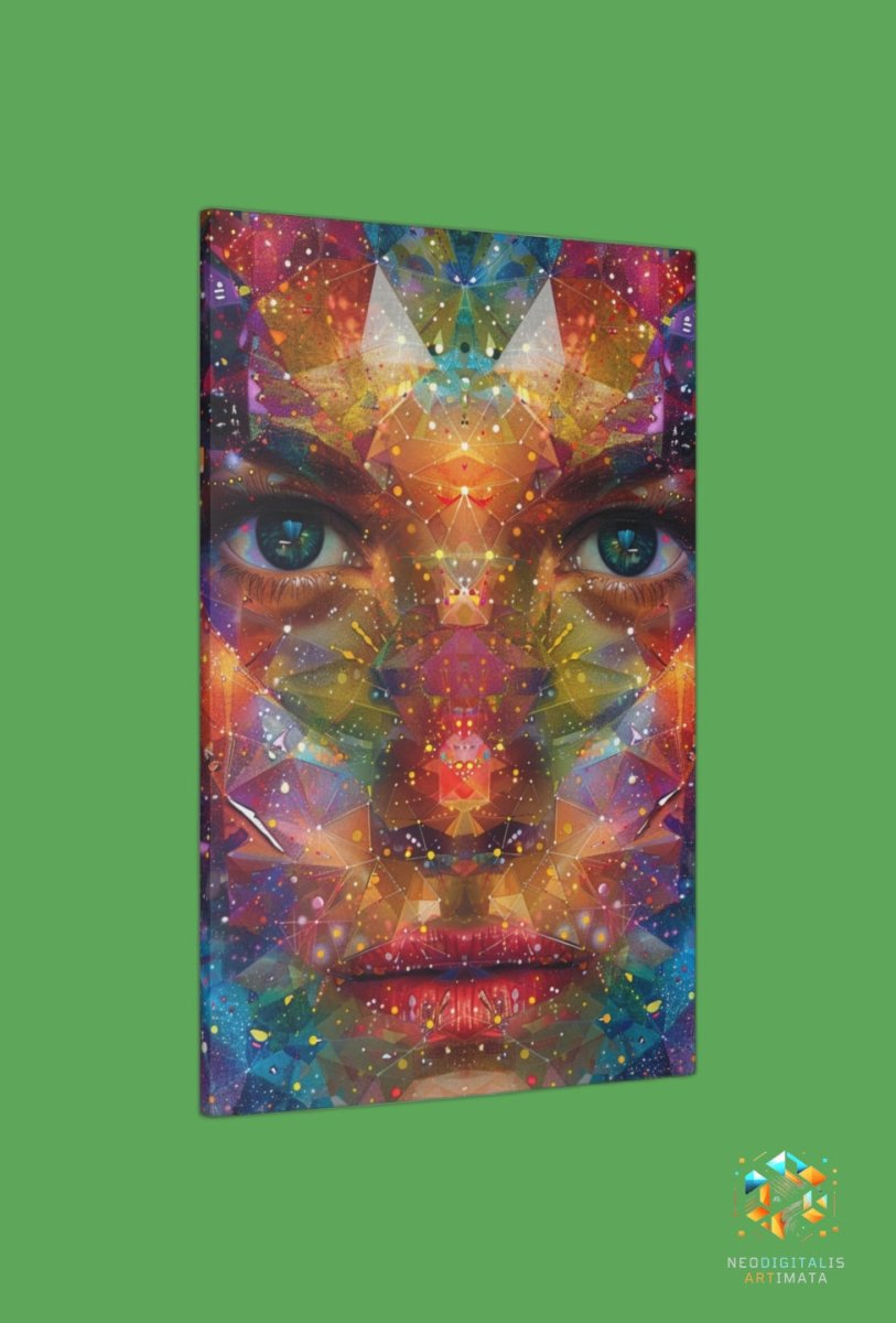 Cosmic Gaze Artwork - Original Kaleidoscopic Style Portrait Wall Art - NeoDIGITALis ARTimata