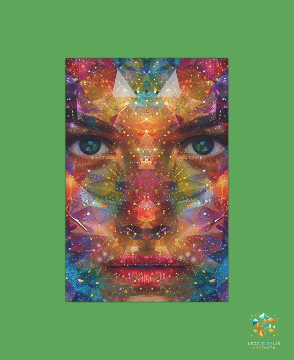 Cosmic Gaze Artwork - Original Kaleidoscopic Style Portrait Wall Art - NeoDIGITALis ARTimata