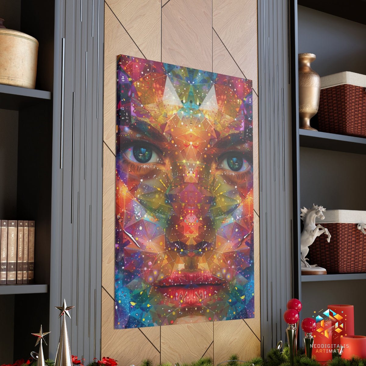 Cosmic Gaze Artwork - Original Kaleidoscopic Style Portrait Wall Art - NeoDIGITALis ARTimata