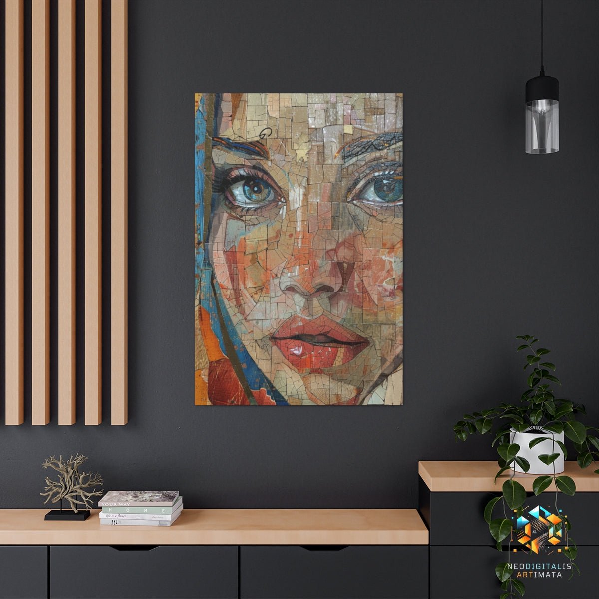 Crackled Glance Palette - Original Enamel Art Style Portrait Wall Art - NeoDIGITALis ARTimata