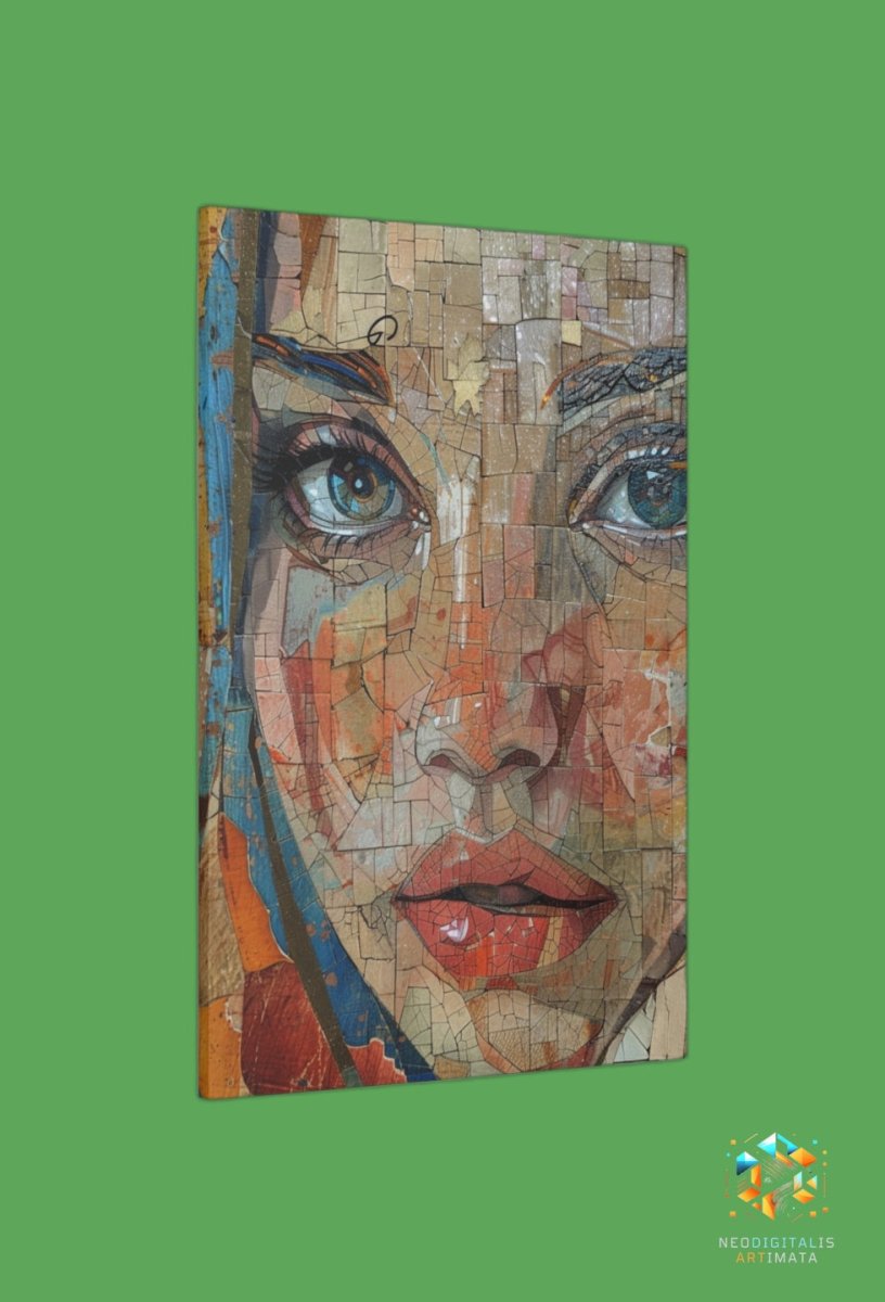 Crackled Glance Palette - Original Enamel Art Style Portrait Wall Art - NeoDIGITALis ARTimata