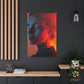 Crimson Chill Fusion - Original Datamoshing Style Portrait Wall Art - NeoDIGITALis ARTimata