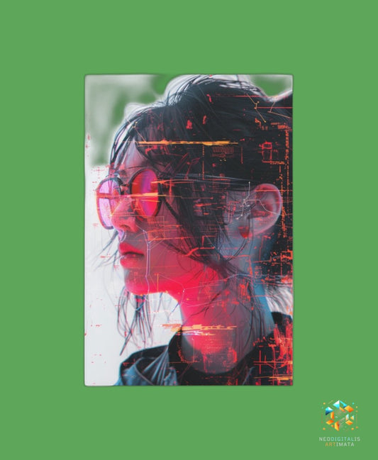 Cyber Pulse Profile - Original Glitch Style Portrait Wall Art - NeoDIGITALis ARTimata