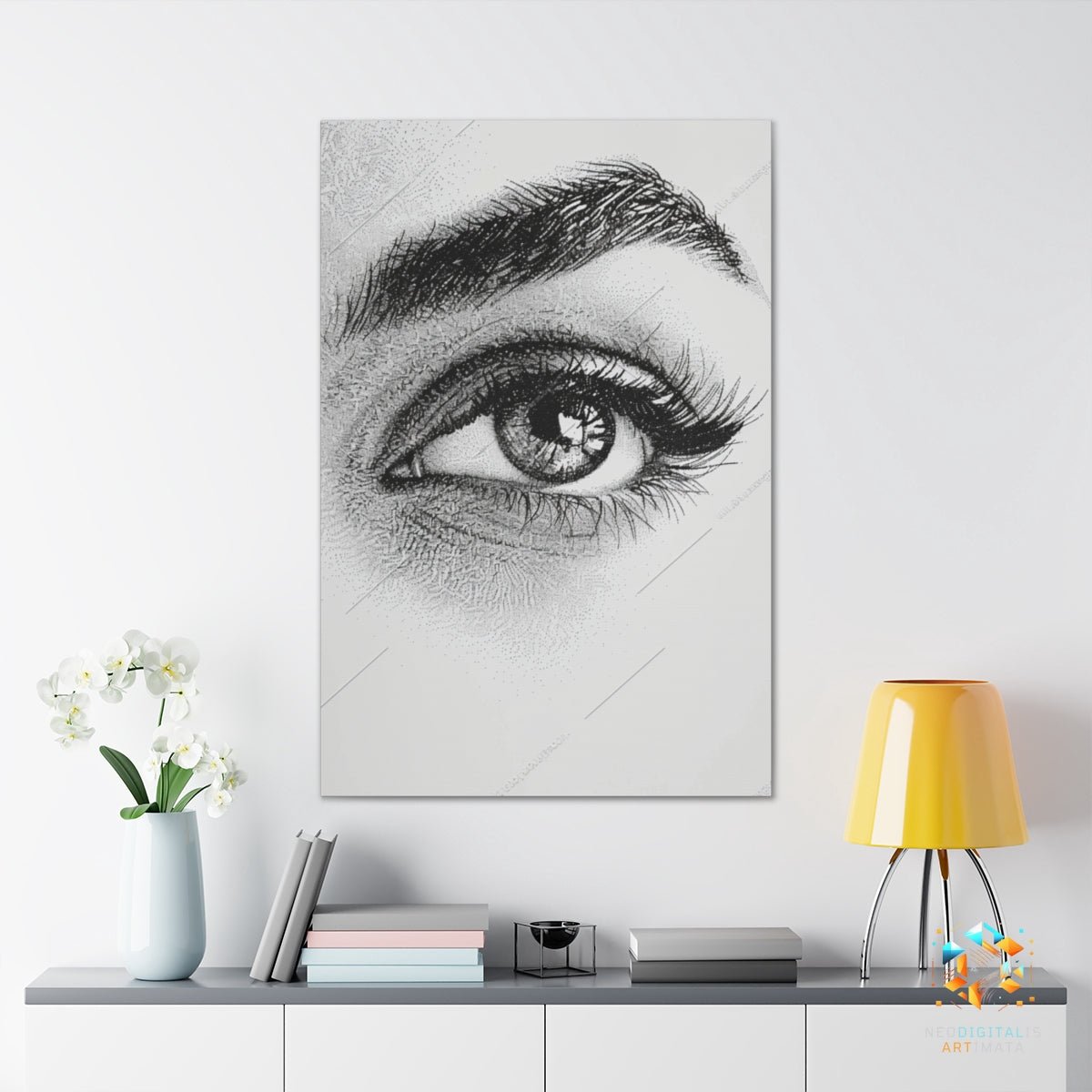 Depth in Detail - Original Stippling Style Portrait Wall Art - NeoDIGITALis ARTimata