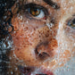 Dewy Gaze Mystique - Original Bubble Wrap Style Portrait Wall Art - NeoDIGITALis ARTimata