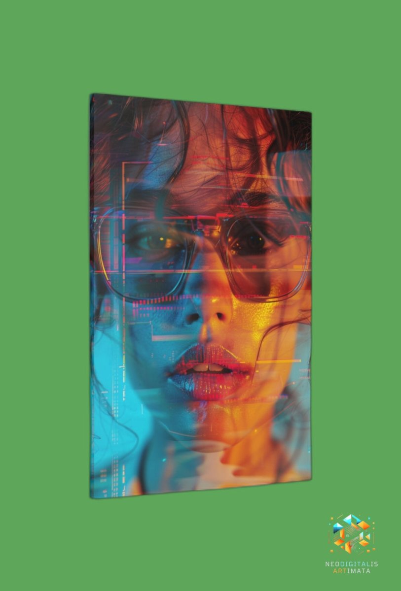 Digital Aura Illusion - Original Glitch Style Portrait Wall Art - NeoDIGITALis ARTimata