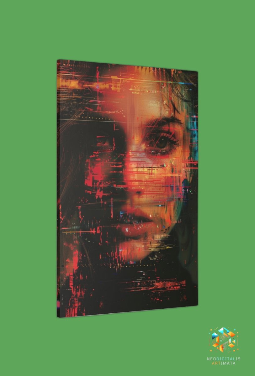 Digital Dawn Portrait - Original Glitch Style Portrait Wall Art - NeoDIGITALis ARTimata