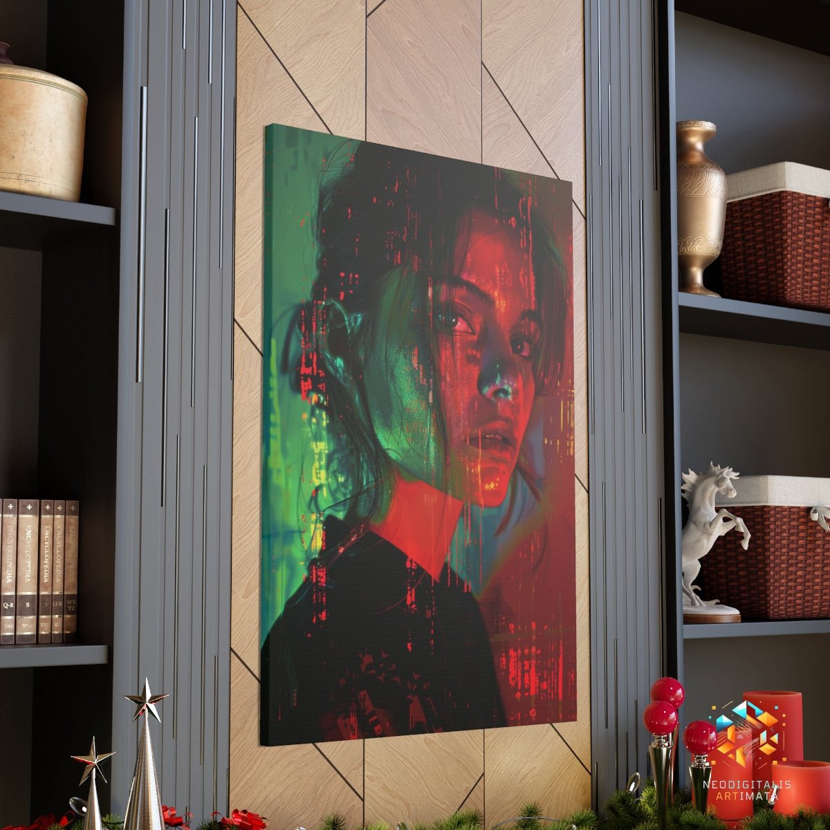 Digital Dream Escape - Original Glitch Style Portrait Wall Art - NeoDIGITALis ARTimata