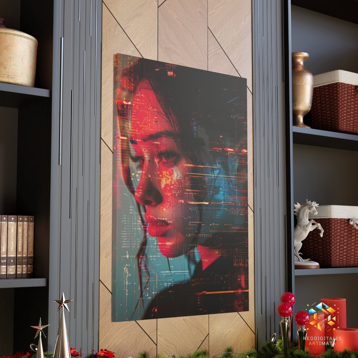 Digital Dream Fusion - Original Glitch Style Portrait Wall Art - NeoDIGITALis ARTimata