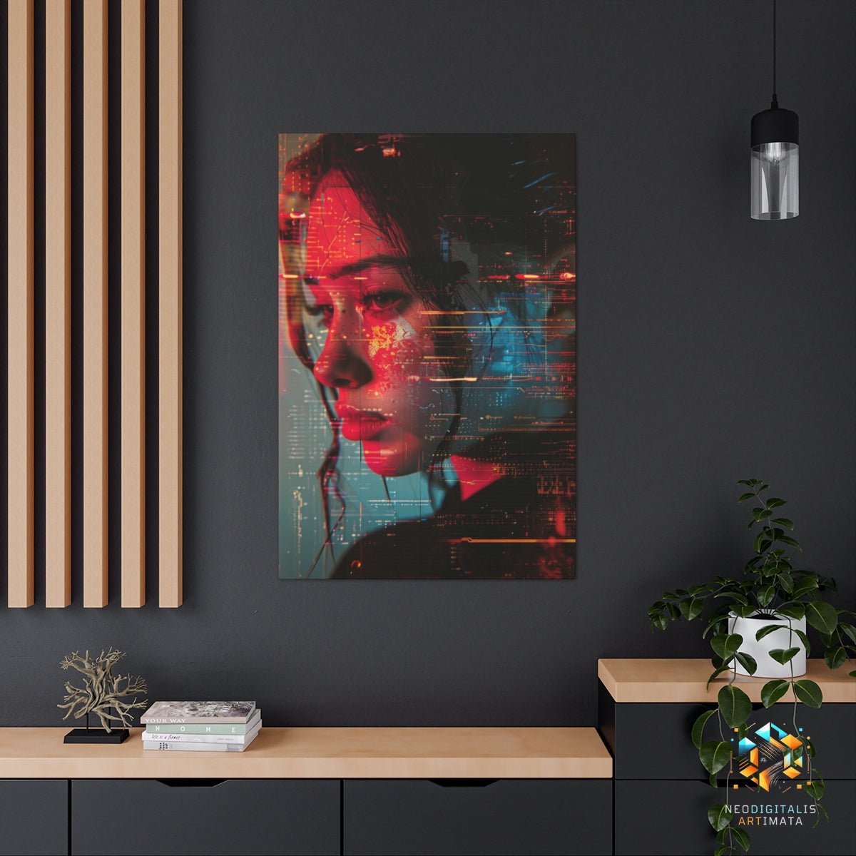 Digital Dream Fusion - Original Glitch Style Portrait Wall Art - NeoDIGITALis ARTimata