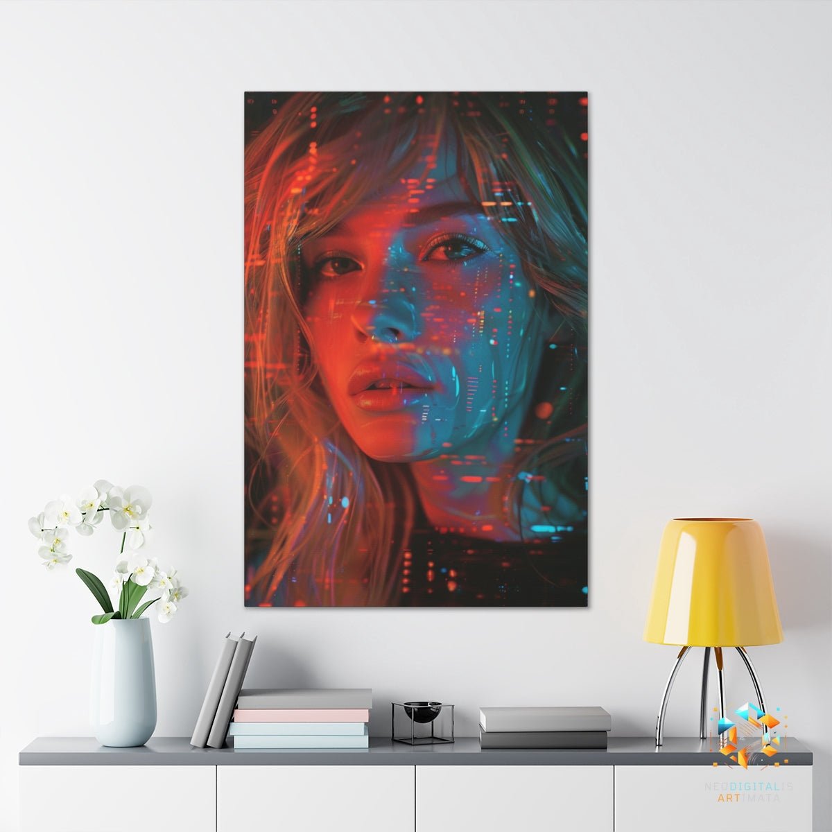 Digital Dreamlight - Original Glitch Style Portrait Wall Art - NeoDIGITALis ARTimata