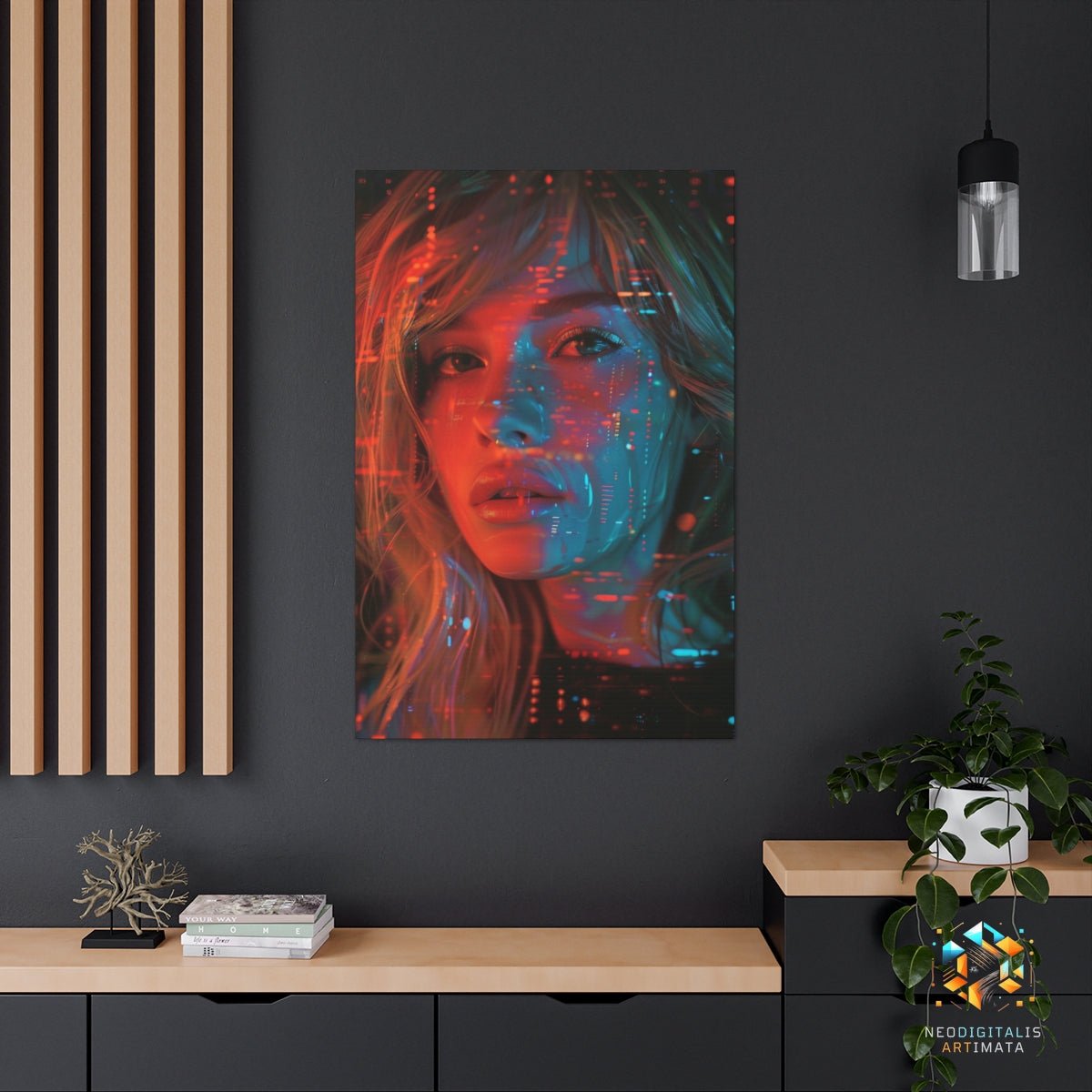 Digital Dreamlight - Original Glitch Style Portrait Wall Art - NeoDIGITALis ARTimata