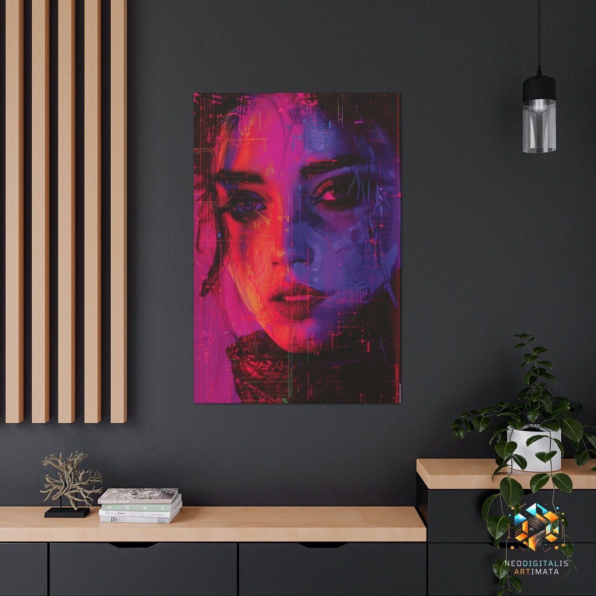 Digital Dreamscape Art - Original Glitch Style Portrait Wall Art - NeoDIGITALis ARTimata