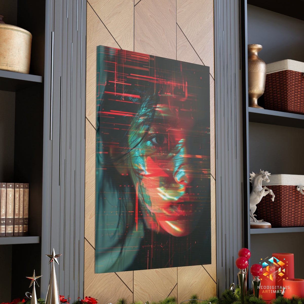 Digital Dreamscape Art - Original Glitch Style Portrait Wall Art - NeoDIGITALis ARTimata