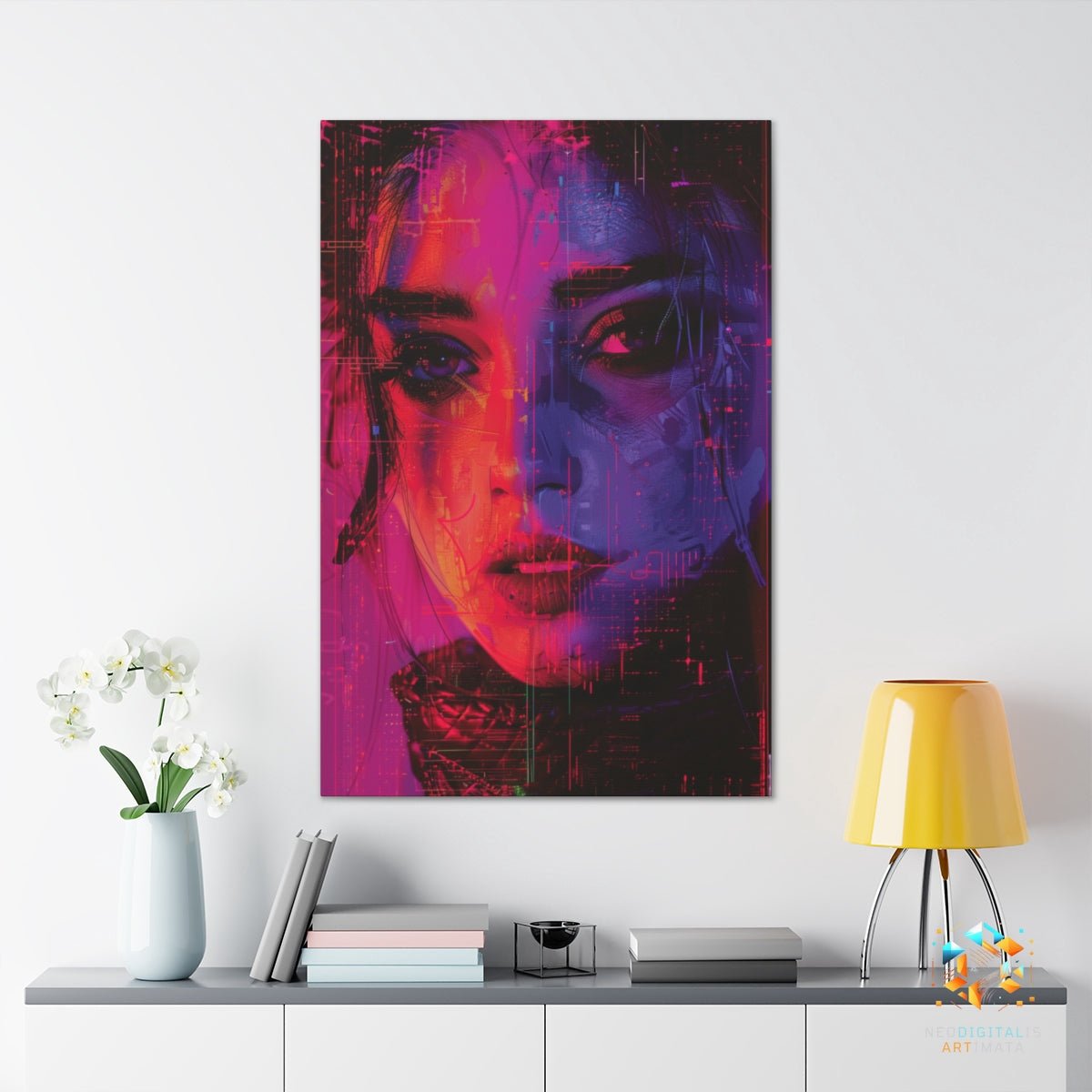 Digital Dreamscape Art - Original Glitch Style Portrait Wall Art - NeoDIGITALis ARTimata