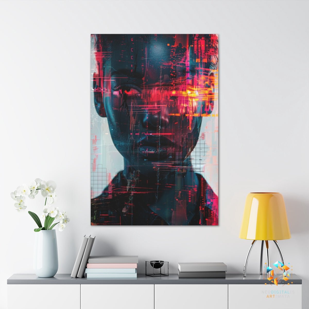 Digital Dreamscape Art - Original Glitch Style Portrait Wall Art - NeoDIGITALis ARTimata