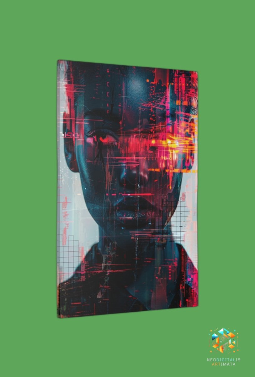 Digital Dreamscape Art - Original Glitch Style Portrait Wall Art - NeoDIGITALis ARTimata