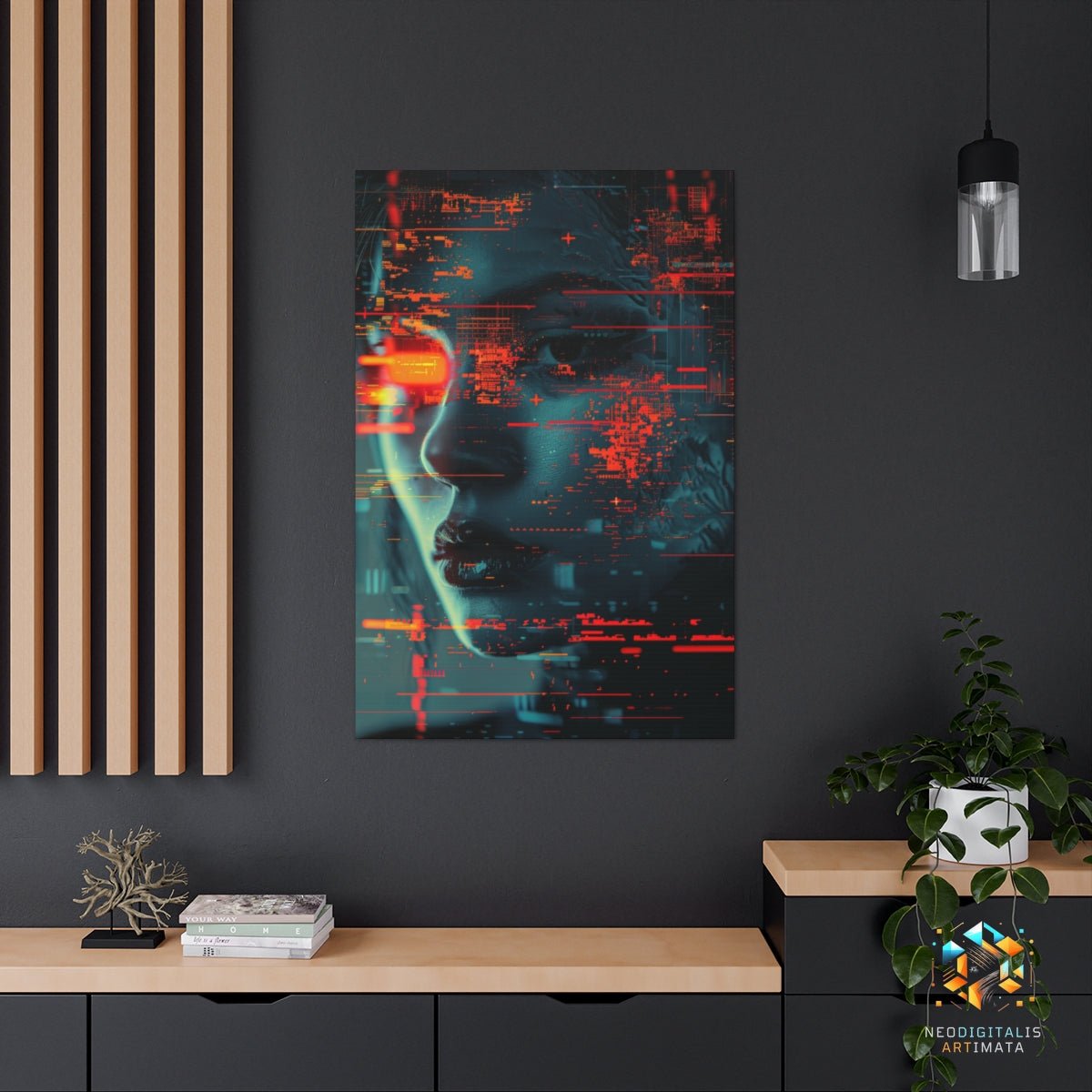 Digital Dreamscape Essence - Original Glitch Style Portrait Wall Art - NeoDIGITALis ARTimata