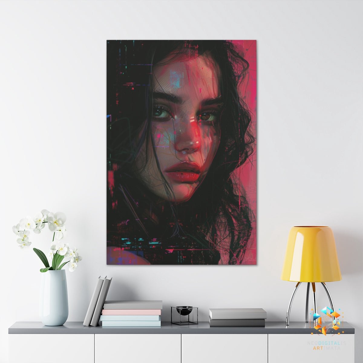 Digital Dreamscapes - Original Glitch Style Portrait Wall Art - NeoDIGITALis ARTimata