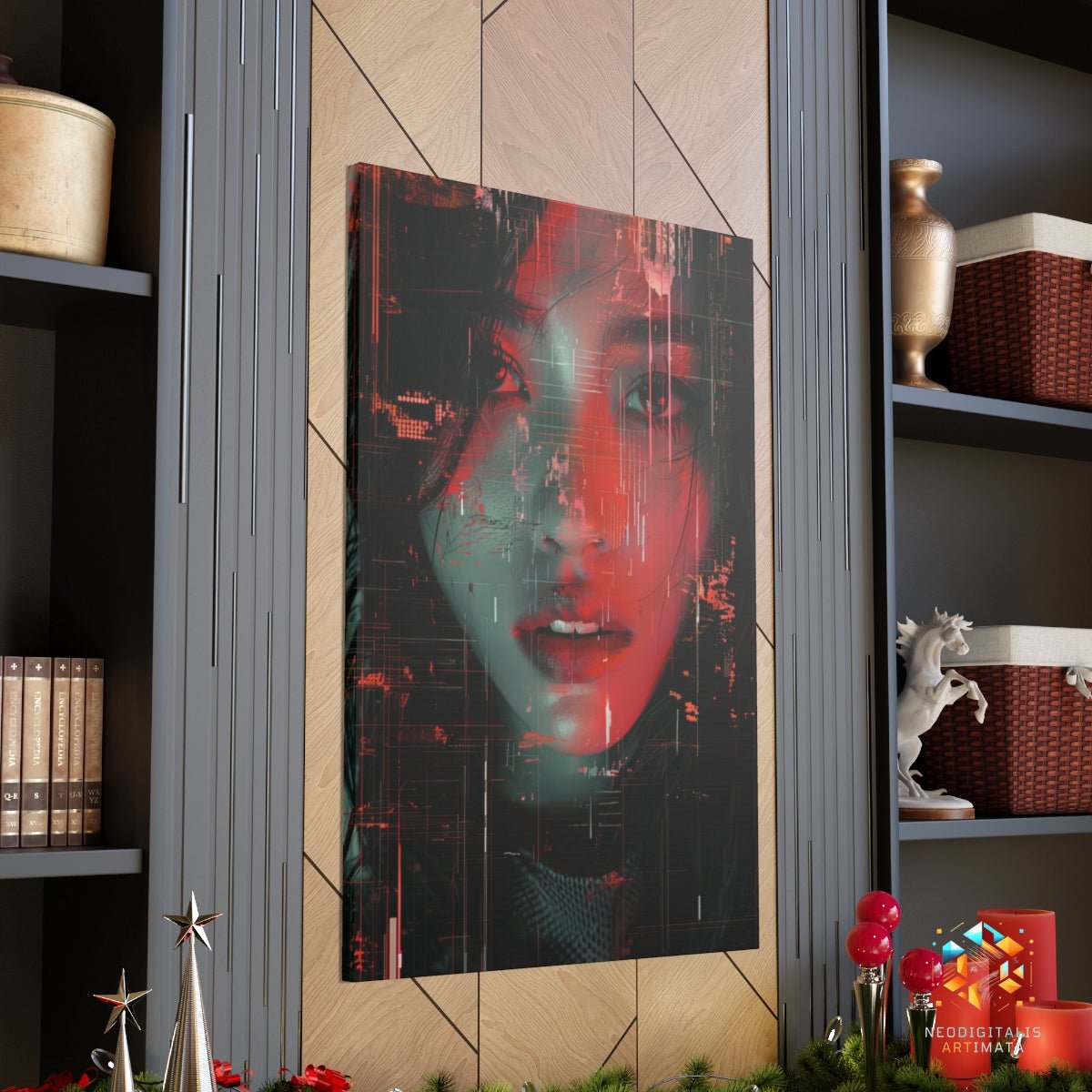 Digital Dystopia Dreams - Original Glitch Style Portrait Wall Art - NeoDIGITALis ARTimata