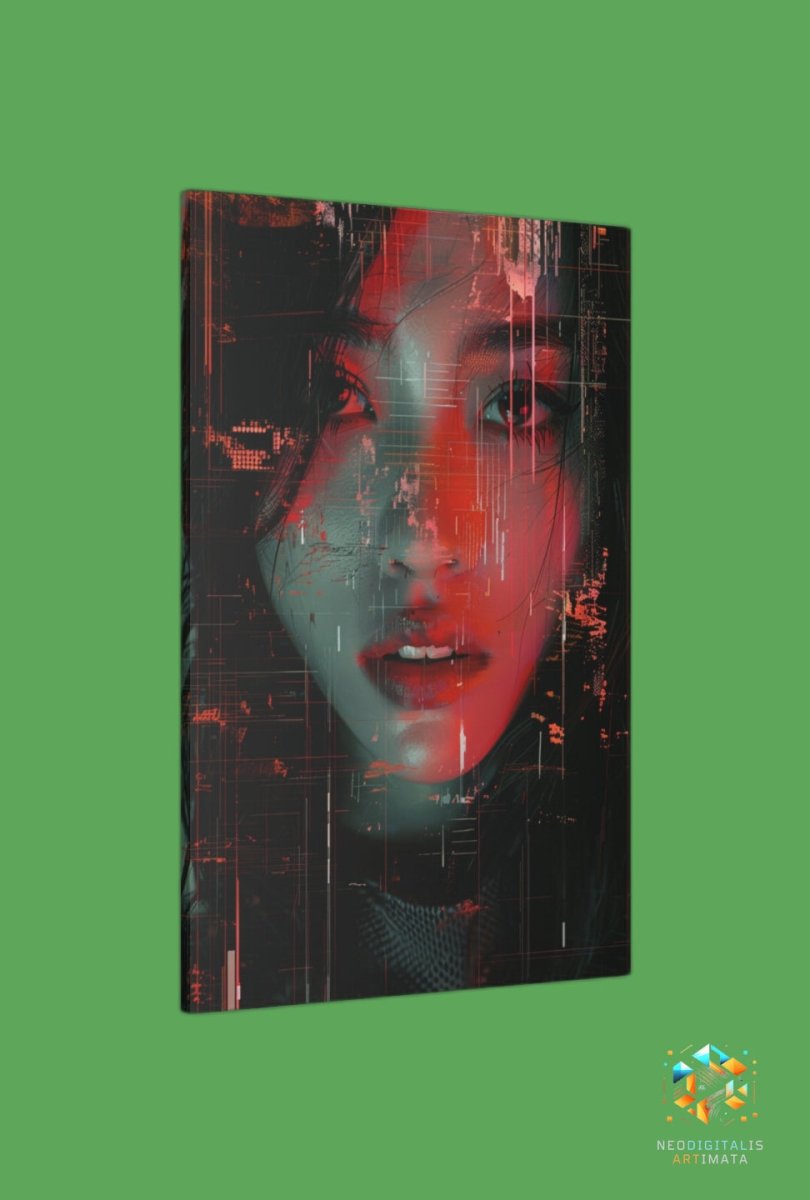 Digital Dystopia Dreams - Original Glitch Style Portrait Wall Art - NeoDIGITALis ARTimata